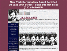 Tablet Screenshot of dermatologistsnyc.com